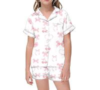 Conjunto de Pijama de 2 Piezas para niños, Conjunto de Pijama con Camisa de Manga Corta con Botones y Pantalones Cortos y Estampado gráfico Halloween Trajes Mujer Trajes De Fotografía De 1 Mes