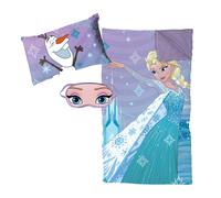 Conjunto de pijama de 3 piezas ""Let It Go"" de Disney Frozen de Jay Franco: saco de dormir c lido y acogedor con almohada y antifaz.