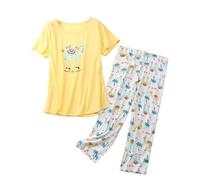 Conjunto de pijama de algodón de manga larga para mujer, conjunto de pijama de algodón para mujer, ropa de dormir para mujer, conjunto de pijama de manga corta para mujer, conjunto de pijama de talla