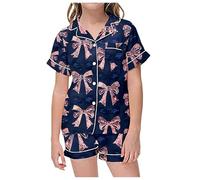 Conjunto de Pijama de Dos Piezas con Pantalones Cortos de Manga Corta y Estampado niñas De Hombre Invierno Banana En
