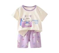Conjunto de Pijama de Dos Piezas para niños (0-6 años) con Camiseta y pantalón Corto de Manga Corta. Body Traje De Baño Traje De Talla 2