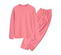 Conjunto de pijama de forro polar para mujer, de manga larga, para invierno, cálido, conjunto de pijama para mujer, conjunto de pijama mullido de dos piezas, cómodo, ropa de dormir con puños apretados