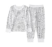 Conjunto de Pijama de Halloween para niños, de Manga Larga, con Estampado DIY, Ropa cómoda para niños de 2 a 10 años Rebajas Monos De Animales