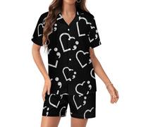 Conjunto de pijama de manga corta para mujer con diseño de prevención del suicidio, ropa de dormir de 2 piezas, Multicolor, 3XL
