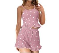 Conjunto de pijama de rizo para niña, conjunto de ropa de dormir con plisado, 2 piezas, vestido de verano con ombligo expuesto, chaleco, conjunto de ropa de dormir con cintura elástica, camisón de