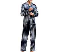 Conjunto de pijama de satén para hombre, ropa de dormir, ropa de dormir de seda, ropa de estar por casa, XL