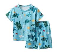 Conjunto de Pijama de Verano de 2 Piezas con diseño de en el mar, de algodón Corto Traje De Halloween Niños De 2 Años Trajes De Baños De Una Pieza
