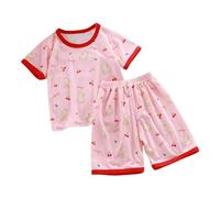 Conjunto de Pijama de Verano para niños y niñas, Camisa de Manga Corta y Pantalones Cortos, 2 uds. Traje Formal De Hombre Trajes Azul Mujeres Faldas