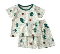 Conjunto de Pijama de Verano para niños y niñas, Camisa de Manga Corta y Pantalones Cortos, 2 uds. Trajes Tejidos Trajes De Niña De 3 Años
