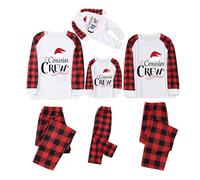 Conjunto de pijama familiar de Navidad para hombre y mujer, con letras impresas a juego, cómodo para él y ella, diseño de dibujos animados, para niños y niñas, a juego, Navidad, papá, M -267