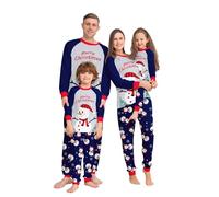 Conjunto de pijama familiar de Navidad para hombre y mujer, con letras impresas a juego, cómodo para él y ella, diseño de dibujos animados, para niños y niñas, a juego, Navidad, lunes 4XL -906