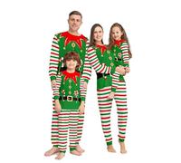 Conjunto de pijama familiar de Navidad para hombre y mujer, con letras impresas a juego, cómodo para él y ella, diseño de dibujos animados para niños y niñas, a juego, Navidad, lunes 4XL -642