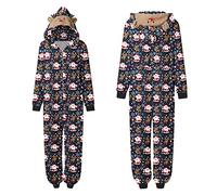 Conjunto de pijama familiar de Navidad para hombre y mujer, con letras impresas a juego, cómodo para él y ella, diseño de dibujos animados, para niños y niñas, a juego, Navidad, lunes 4XL a 27