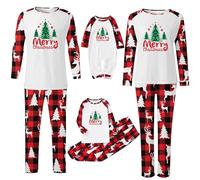 Conjunto de pijama familiar de Navidad para hombre y mujer, con letras impresas a juego, cómodo para él y ella, diseño de dibujos animados, para niños y niñas, a juego, Navidad, papá, talla M -588