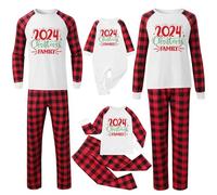 Conjunto de pijama familiar de Navidad para hombre y mujer, con letras impresas a juego, cómodo para él y ella, diseño de dibujos animados, para niños y niñas, a juego, Navidad, papá, talla M -242