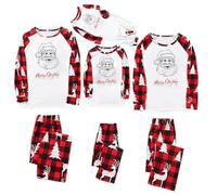 Conjunto de pijama familiar de Navidad para hombre y mujer, con letras impresas a juego, cómodo para él y ella, pijamas familiares de dibujos animados lindos para niños y niñas, a juego, Navidad, papá