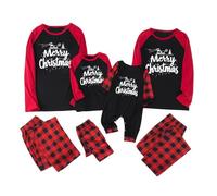 Conjunto de pijama familiar de Navidad para hombre y mujer, con letras impresas a juego, cómodo para él y ella, diseño de dibujos animados, para niños y niñas, a juego, Navidad, papá, M -623