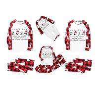 Conjunto de pijama familiar de Navidad para hombre y mujer, con letras impresas a juego, cómodo para él y ella, diseño de dibujos animados para niños y niñas, 8 años a 9 años, 335