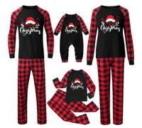 Conjunto de pijama familiar de Navidad para hombre y mujer, con letras impresas a juego, cómodo para él y ella, diseño de dibujos animados, para niños y niñas, a juego, Navidad, papá, M -951