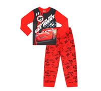 Conjunto de pijama largo para niños y niñas de Disney Cars "Watch Me Get Away", rosso, 6-7 años