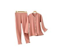 Conjunto de Pijama Maternidad algodón posparto: Extra Grueso for Mayor Comodidad en Primavera, otoño e Invierno(Pink,XL)