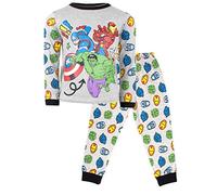 Conjunto de Pijamas Oficial de Los Vengadores de Marvel | Disponible de 3 a 10 años | Pijama de Avengers de Mangas Largas | Disfraz de Los Vengadores 100% Algodón | Mercancía Oficial |