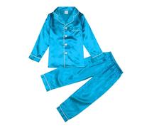 Conjunto de Pijamas para Niños Ropa de Casa de Seda para Niños y Niñas Conjunto de Pijamas de Seda de Hielo para Bebés para Grandes