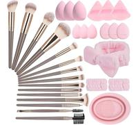 Conjunto de pinceaux de maquillage 31 piezas, kit de maquillage multifonctionnel, pinceaux synthétiques de calidad supérieure, conjunto