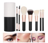 conjunto de pinceles de maquillaje, conjunto de pinceles de maquillaje de viaje, Cepillos cosméticos con estuche de viaje, Los pequeños pelos componen los cepillos para sombras de ojos de c