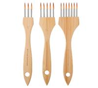 Conjunto De Pinceles Para Pintura Acrílica - 3 Piezas Con Textura De Nylon Y Lana - Set De Pinceles Peine Para Artista | Para Acuarela Principiantes Adultos Artesanía Cerámica Lona T