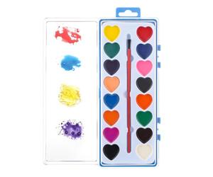 Conjunto de pintura de acuarela de corazones,Conjunto de pintor lavable | Juego de caracteres educativos,Para Niños Niñas Principiantes Educación en casa Escuela Artesanía Cumpleaños Día de San