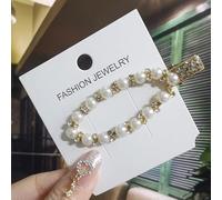 Conjunto De Pinzas Para El Cabello Geométricas Acrílicas, Pasadores Para El Cabello Con Flores De Perlas Dulces Para Mujeres Y Niñas, Accesorios Para El Cabello De Cristal Con Sonrisa