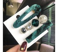 Conjunto De Pinzas Para El Cabello Vintage Para Mujer, Pasador De Pelo De Cristal Con Perlas Geométricas Acrílicas Para Niña, Accesorios Para El Cabello De Lentejuelas Con Sonrisa De Flor Mate