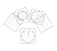 Conjunto de Plantilla de Dibujo Multifuncional de Pvc para Estudiantes | Medición y Trazado para Escuela E Ingeniería, Portátil y Ligero, Resistente Fácil de Romper