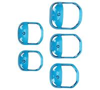 Conjunto de Plantillas de Shaper barba: Herramienta Estilo Perilla y Bigote con Diseño Azul Transparente, Portátil con Ajuste Universal para Todas las Estructuras Faciales, Hecha Abdominales