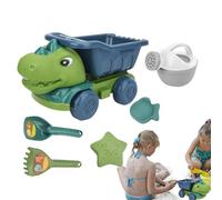 Conjunto De Playa - Kit De Dinosaurio, Colección | Actividades De Construcción Portátil Con Vehículo Volquete | Conjunto Interactivo De Creación De Castillos De