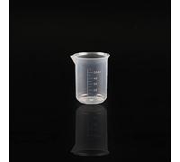 Conjunto de precipitados de 2pcs Labasics, barosilicato de plástico graduado de vasos de grifos de forma baja que mide cilindro de botellas de jarra de laboratorio para laboratorio 50 ml