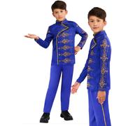 Conjunto De Príncipe Real Azul Real Para Niños Disfraz De Juego Escolar