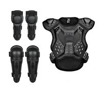 Conjunto De Protección Corporal Motocross, Protector De Pecho Y Espalda Ajustable con Coderas Y Rodilleras para Motos De Cross Enduro Montaña Y Skateboarding