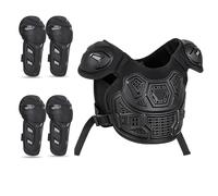 Conjunto De Protección Motocross Niños, Equipo De Seguridad Moto, Protector De Pecho, Coderas Y Rodilleras, Corporal para BMX Y Conducción Todoterreno Niños Y Niñas
