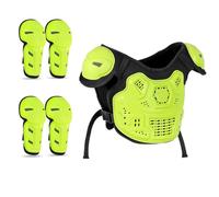 Conjunto De Protección Motocross Niños, Equipo De Seguridad Moto, Protector De Pecho, Coderas Y Rodilleras, Corporal para BMX Y Conducción Todoterreno Niños Y Niñas