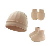 Conjunto de protección para bebés, gorro suave y ajustable con guantes y calcetines, accesorios para recién nacidos, gorro para recién nacidos, gorras, guantes y botines