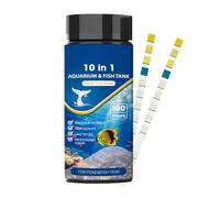 Conjunto de prueba de acuario de agua dulce - Prueba de acuario de arrecife 10-en-1 - tiras de prueba de agua rápidas,Adecuado Para Acuario Acuario Titulares Uso Hogar Oficina Estudio Sala Sala