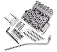 Conjunto de puente de guitarra eléctrica trémolo negro y plateado, sistema de doble bloqueo, 6 cuerdas, piezas de accesorios(Army green)