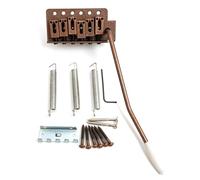 Conjunto de puente de trémolo de bronce de 6 cuerdas para guitarra eléctrica Fender ST TL, compatible con Strat Tele Style, sillines cóncavos, kit de sistema de trémolo de metal completo (color cobre)