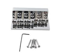 Conjunto de Puente para bajo HiMass de 5 Cuerdas con Monturas de Latón Cromadas, Estructura Estable, Resonancia Mejorada para bajo Eléctrico de 5 Cuerdas (SILVER)