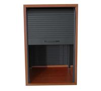 Conjunto de puerta plegable acordeón, kit de puerta de gabinete enrollado negro/blanco, varios tamaños, tambor ABS(negro, 24x42in (61x106cm))