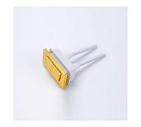 Conjunto de pulsador for cisterna de inodoro de doble descarga color oro - Accesorio de baño de forma cuadrada de 83×45 mm