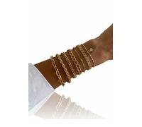 Conjunto de pulsera de piedra de cristal de siete piezas en capas ajustable elegante regalo de joyería de moda para ella