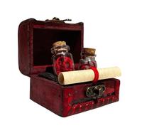 Conjunto de pulseras para ella y para él, cadena del destino con pergamino de leyenda en un cofre del tesoro, regalo romántico de pareja para cumpleaños, boda, San Valentín, novio,